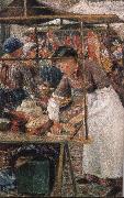 Camile Pissarro the butcher woman painting